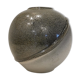 Grey potter's ball vase