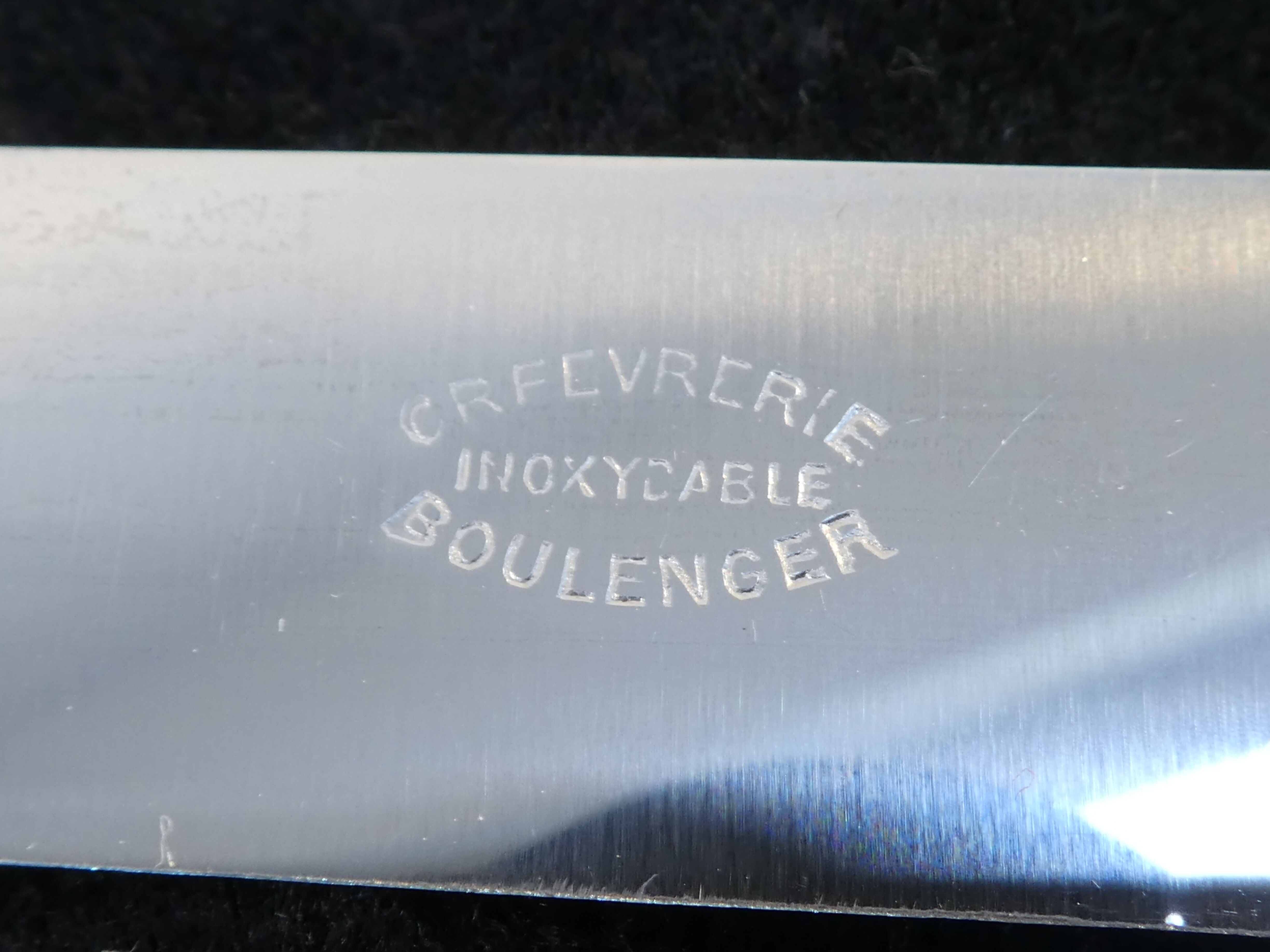 Box 24 knives boulenger in silver metal model suzy