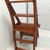 Vintage library stepladder chair