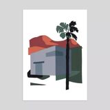 Palm tree - art print (30 x 40) signed ACKEOGH