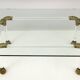 Mid-Century Lucite and Brass Italian Coffee Table with Snake Head Details