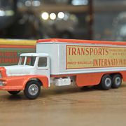 Old metal toy jrd trailer truck international transport