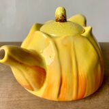 Vintage flower slip teapot