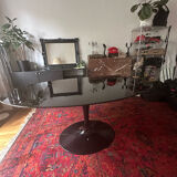 Oval black table
