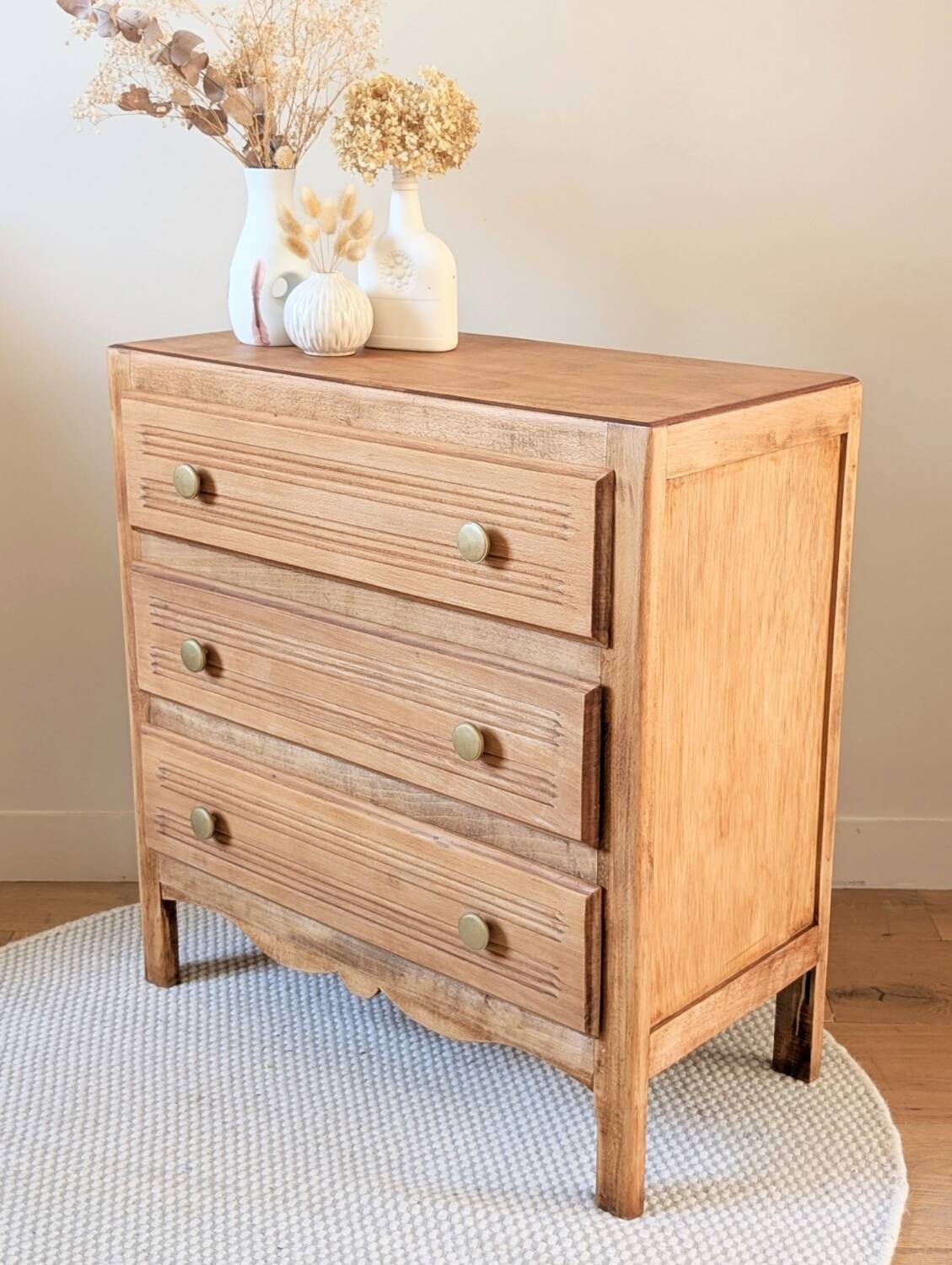 Renovated vintage 1950s chest of drawers.