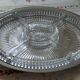 Metal tray for glass dishes for hors d'oeuvres or aperitifs