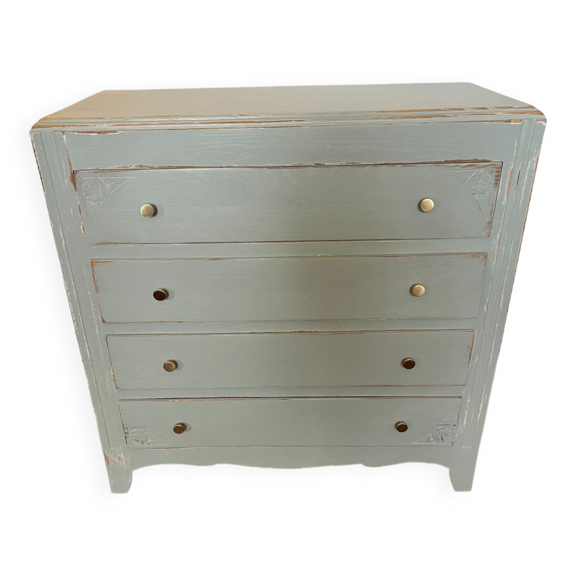 Vintage art deco wood chest of drawers