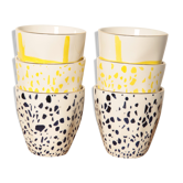 Set de 6 mugs froissés