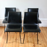 Series of 4 vintage chairs 1950