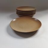 6 Grès Village CNP dessert plates
