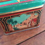 Ancient metal box with orientalist design