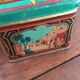Ancient metal box with orientalist design