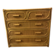 Charming rattan and bamboo chest of drawers.