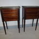 Old pair bedside table style Louis XVI mahogany marble
