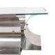 Brushed steel and glass coffee table, François Monnet, for Kappa, 1970.