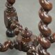 Antique English walnut side/center table with turned legs from around 1680