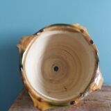 Provençal flower pot planter cache pot in glazed terracotta