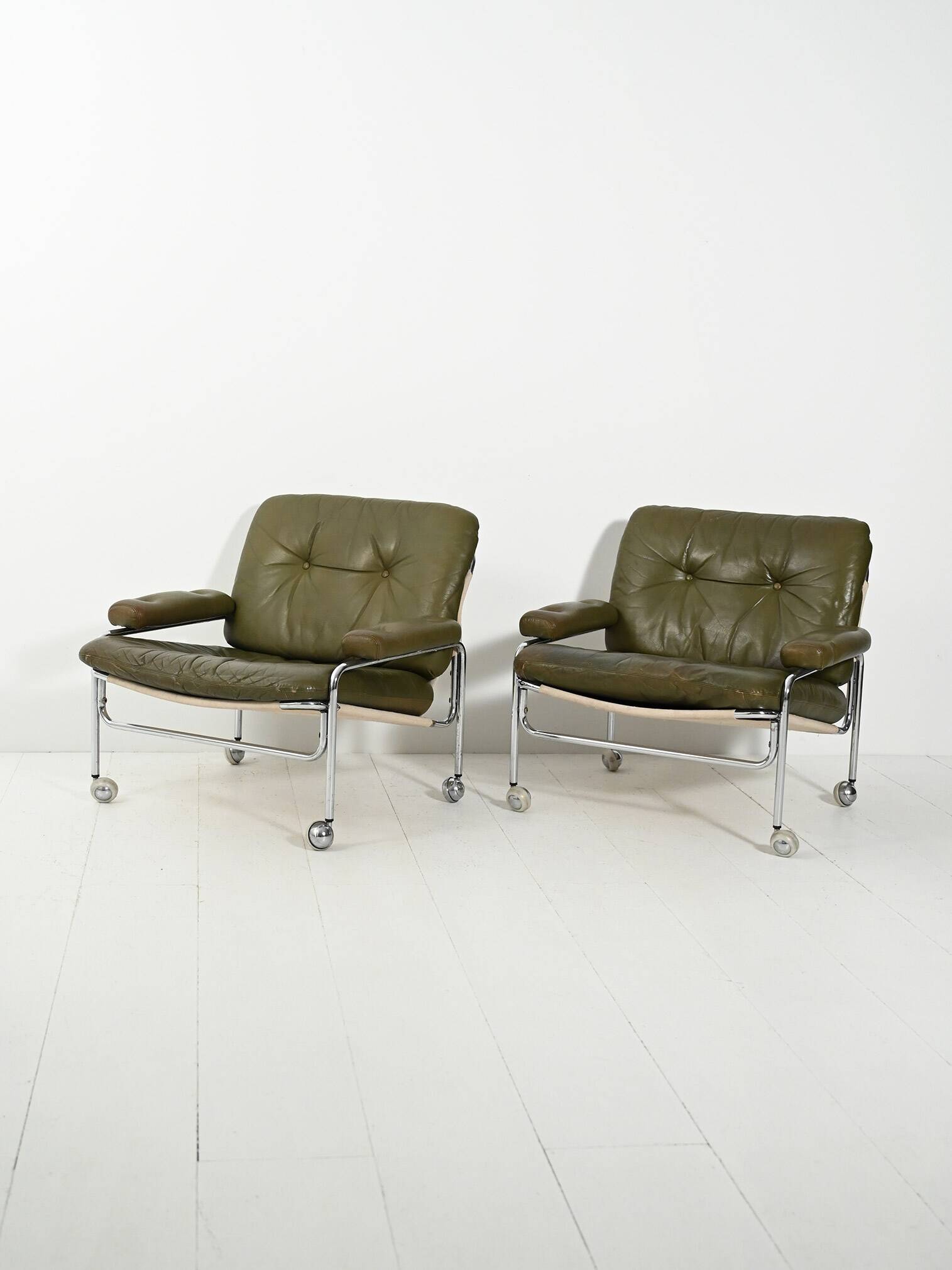 Pair of “Lovisa” armchairs by Pethrus Lindlöf, 1970s