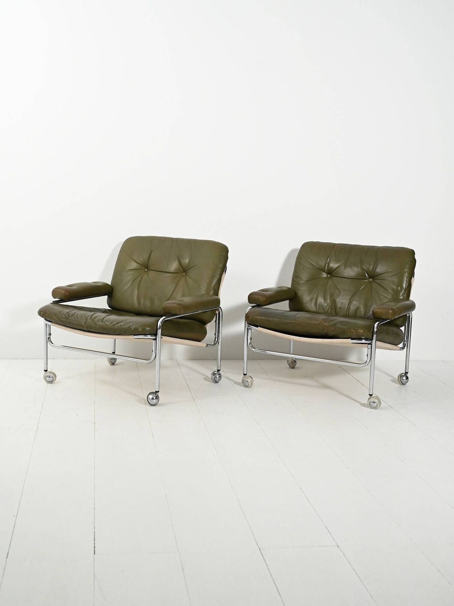 Pair of “Lovisa” armchairs by Pethrus Lindlöf, 1970s