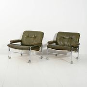 Pair of “Lovisa” armchairs by Pethrus Lindlöf, 1970s