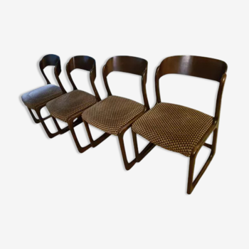 4 Baumann sled chairs