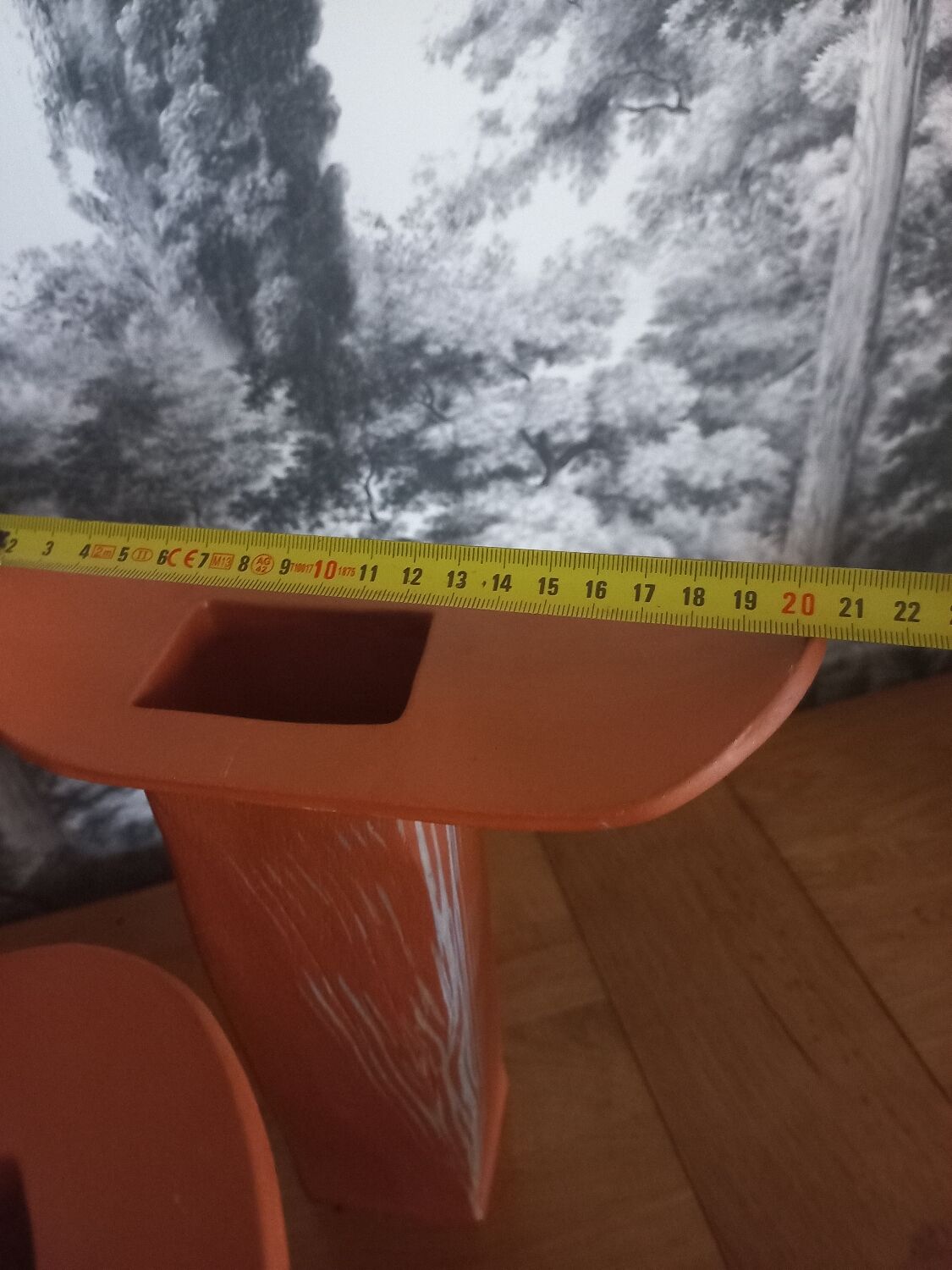 Trio of terracotta vases, unique pieces