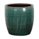 Vase moyen ancien en céramique vert émeraude (vers 1820)