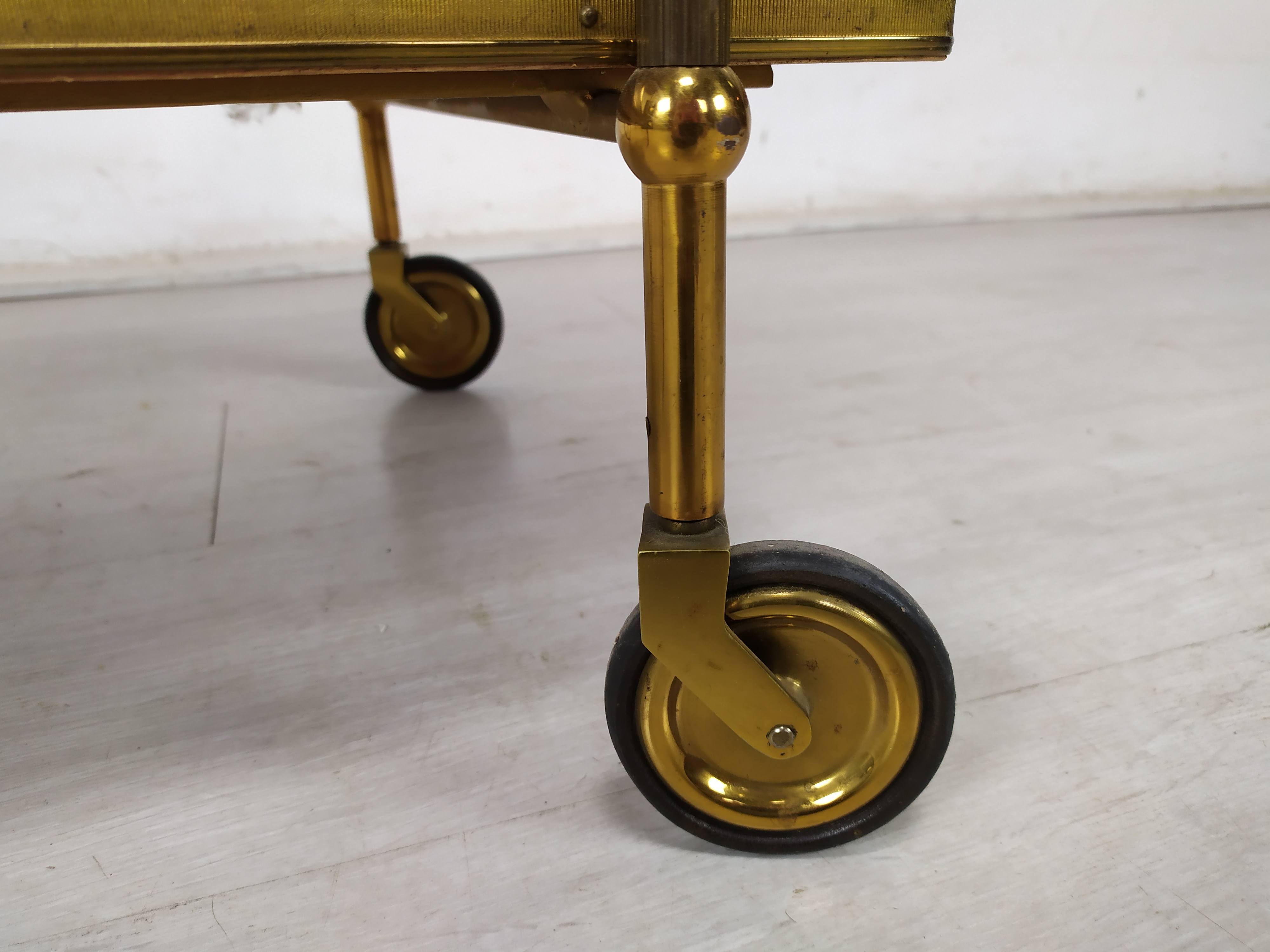 Vintage golden brass rolling service