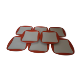Set of 8 plates with a floral dessert Sentou
