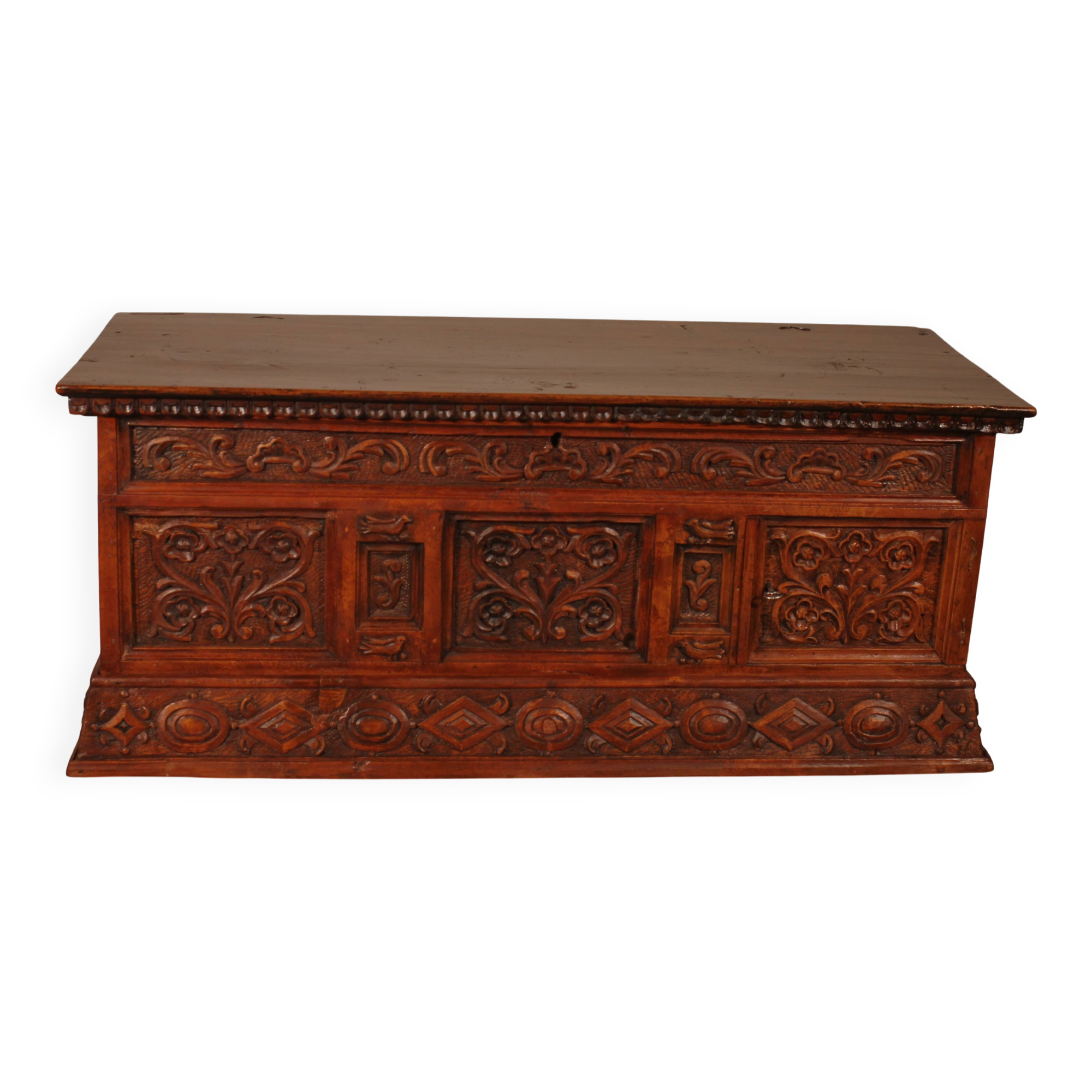 Catalan Chest from the 18th Century with a small door