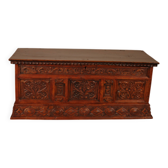 Catalan Chest from the 18th Century with a small door