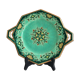 Plat longwy chinoisant art déco emaux vert emeraude