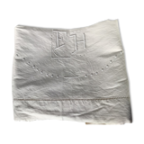 2-seater sheet embroidered FH and mestizo cream tablets