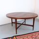 Vintage teak coffee table in 60s-70s style, retro style.
