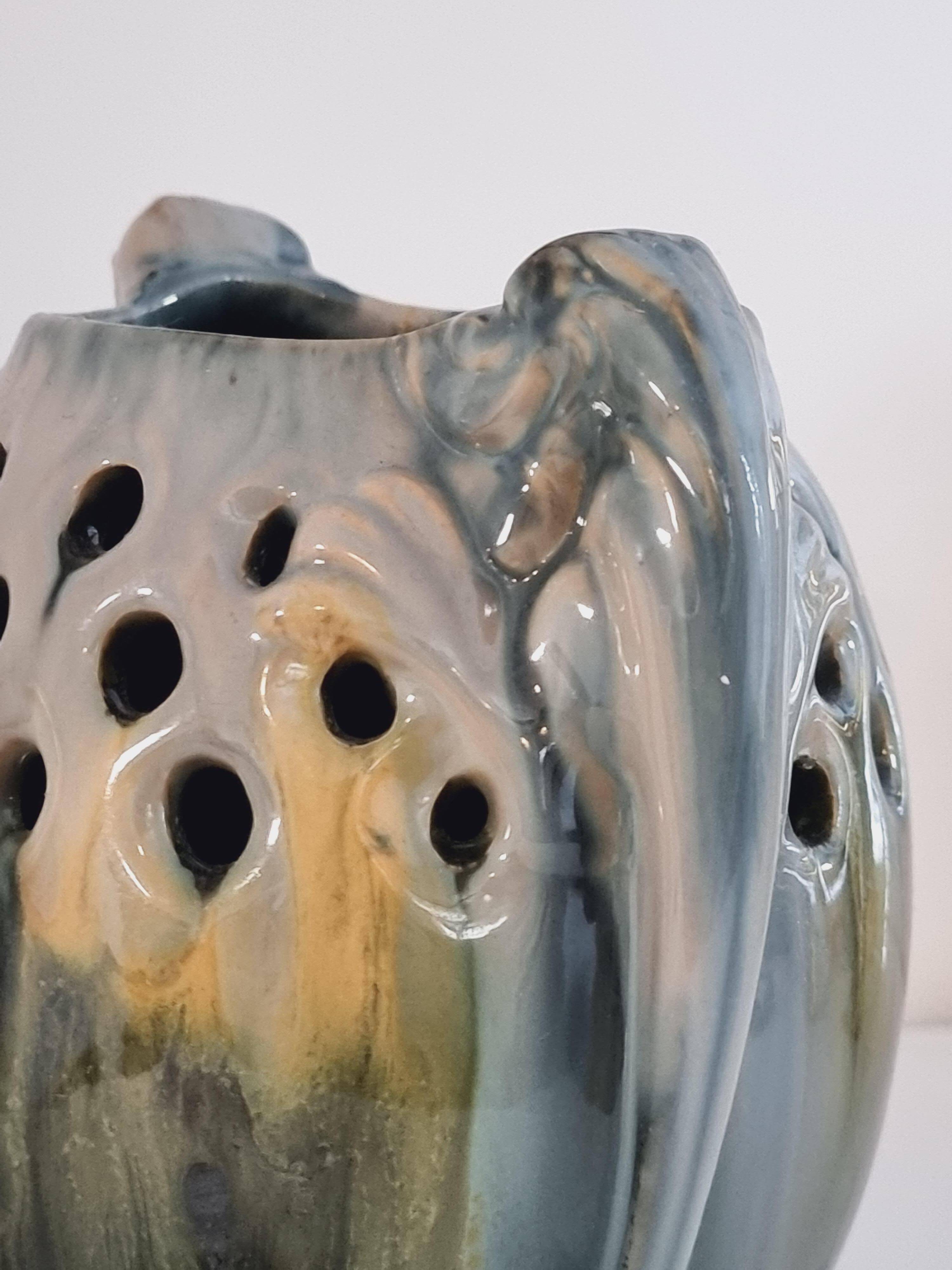 Michael Andersen & Son (MA&S) rare ceramic vase, Jugend, early 20th century, Denmark.