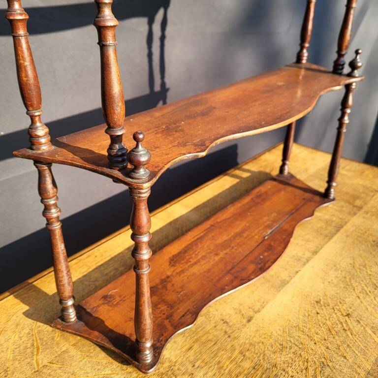 19th century molded mahogany wall shelf Louis-Philippe