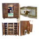 Armoire de chambre Art déco en loupe de noyer, travail des années 1940