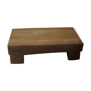 table basse poutre vieux