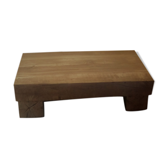 Table basse poutre vieux chêne