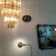 Vintage sun mirror in gold metal 55cm