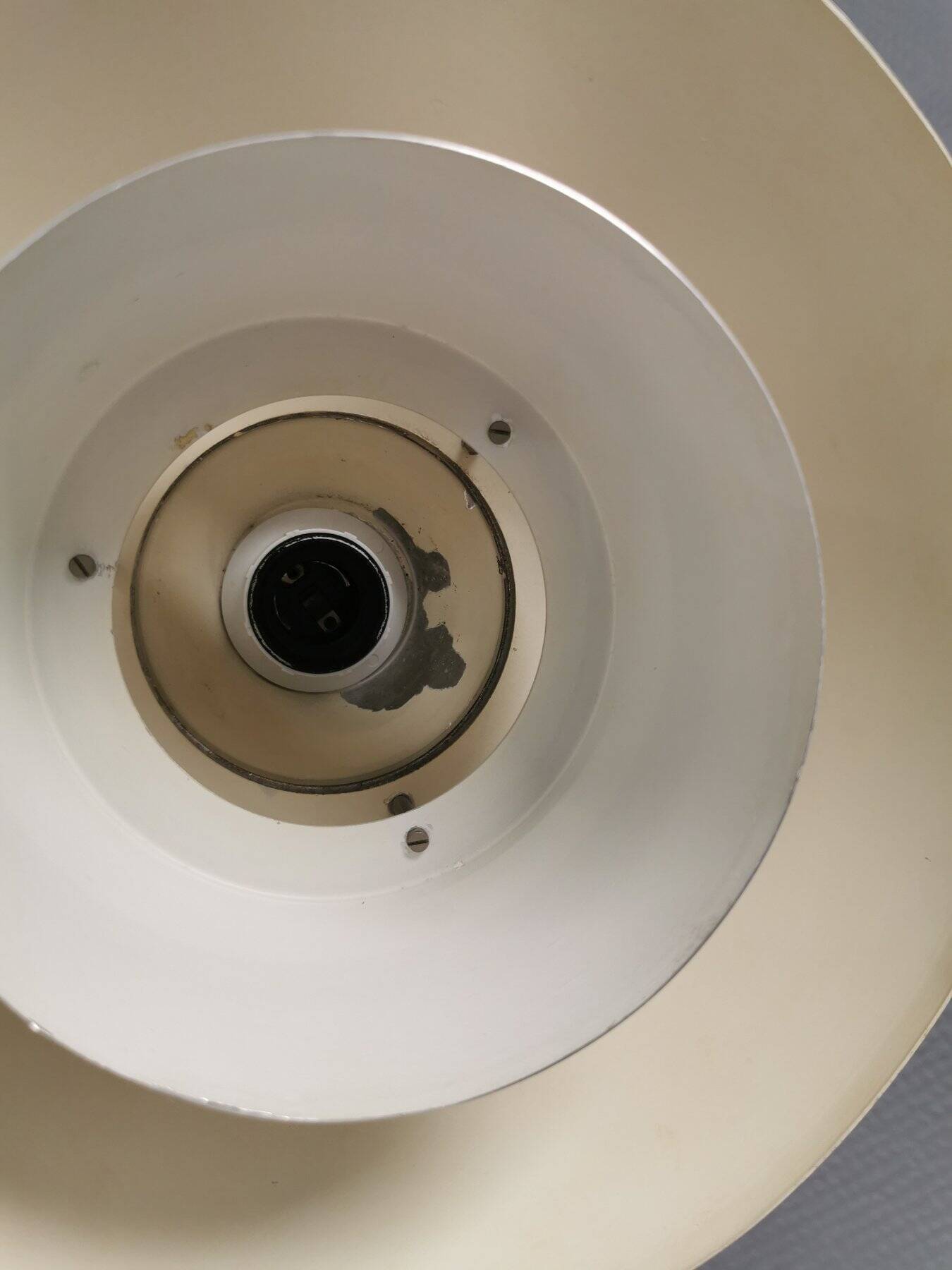 Danish hanging lamp from the 1980s-90s in aluminum.