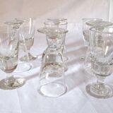 9 old coffee glasses