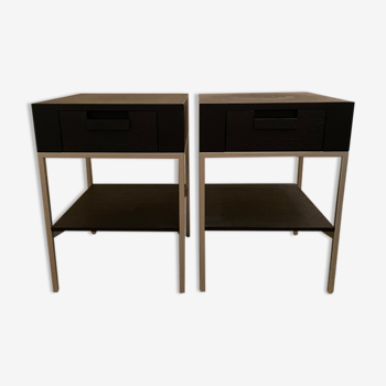 Maxalto EBE - small double-top bedside table with drawer