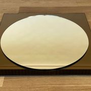 Mirror 1970 in glass smoked modernist square shape
