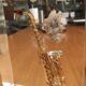 Fractal resin lamp base with inclusion by Pierre Giraudon circa 1970
