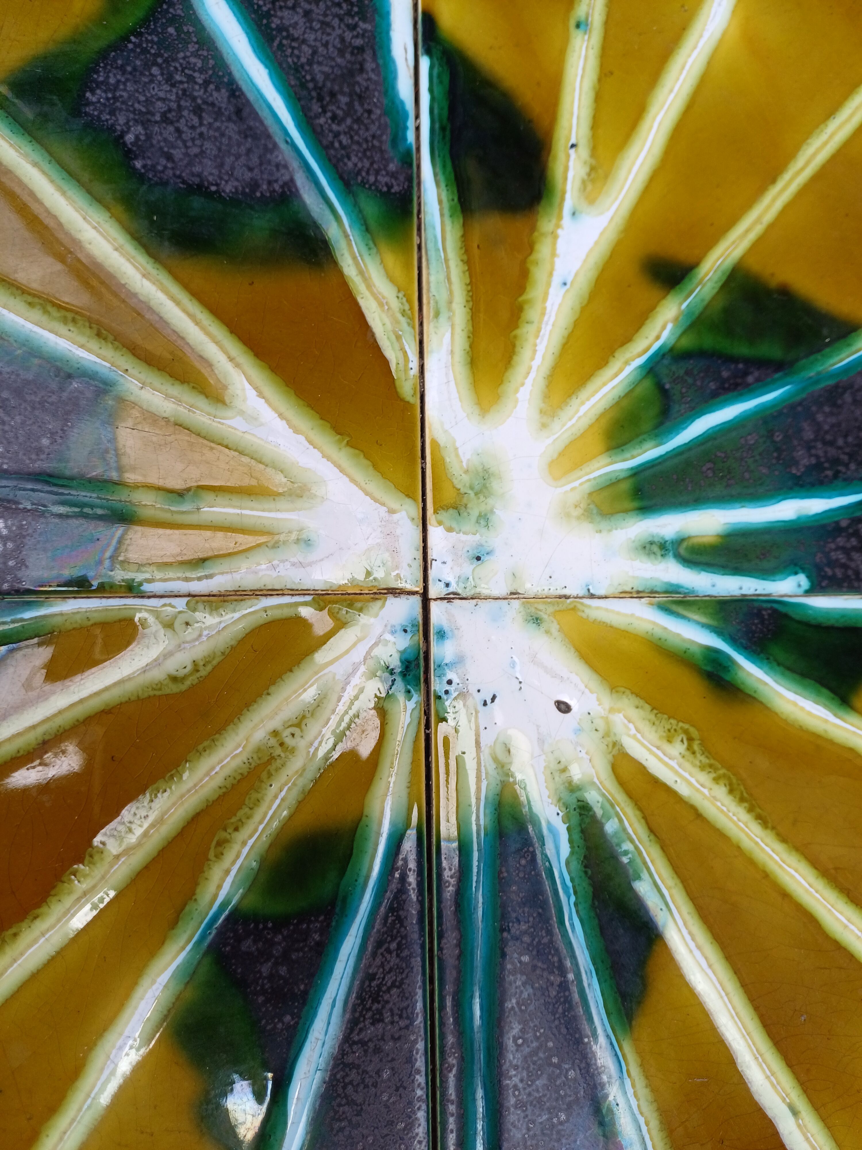 Vallauris style ceramic square coffee table