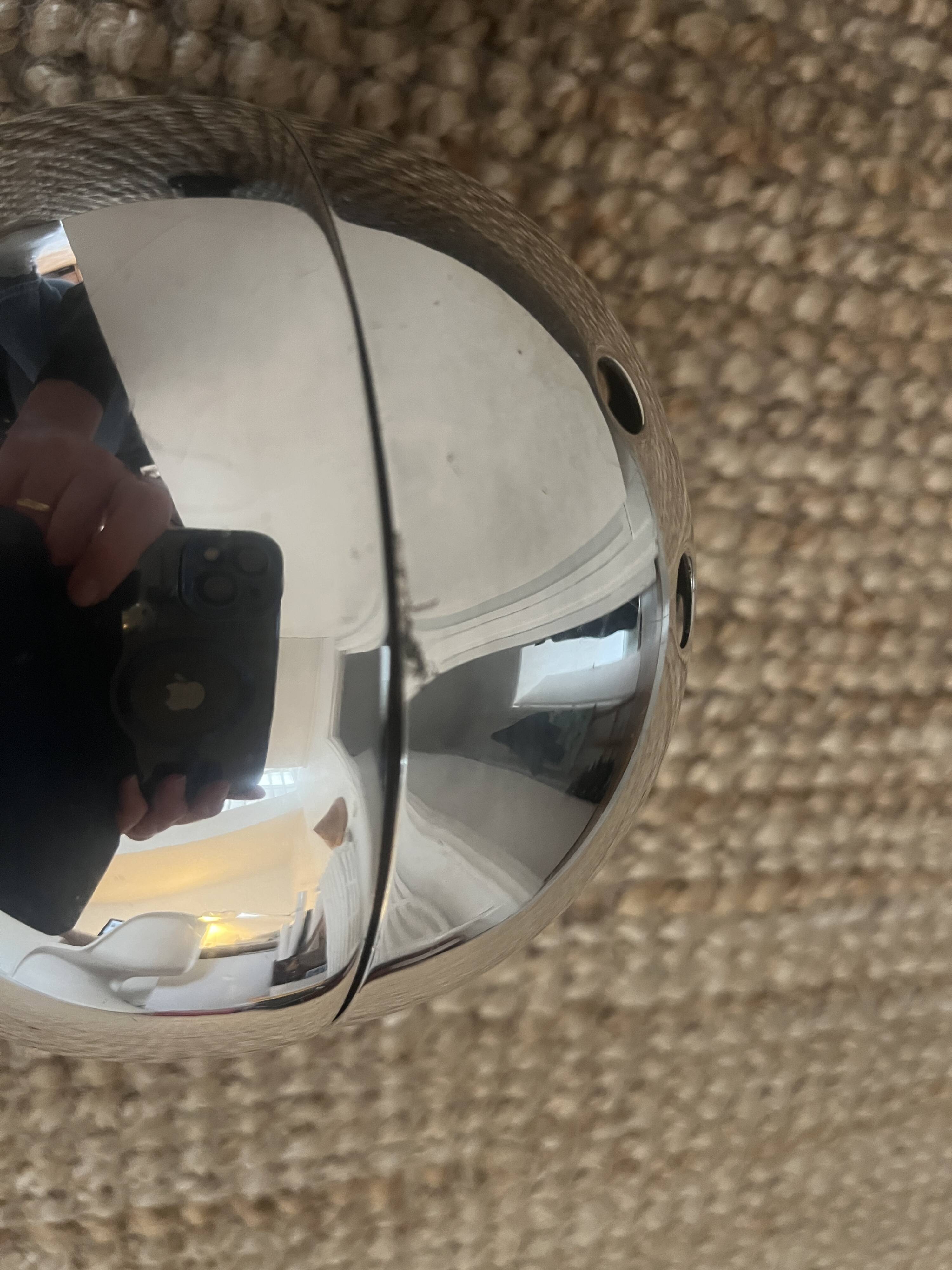 Christofle-Gio Ponti silver ball vase/flower holder