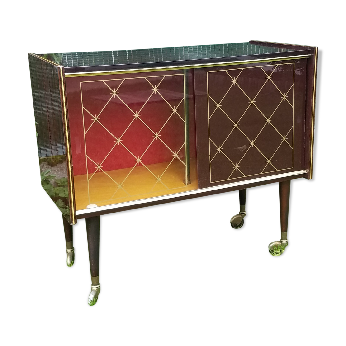 Furniture bar with wheels 70s