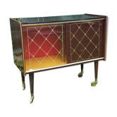 Meuble bar à roulettes années 70