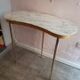 Coiffeuse vintage forme libre marbre blanc 1960